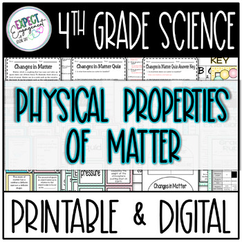 Preview of 4th Grade Science: Physical Properties of Matter / Printable & Digital