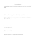 4th Grade Science- Plants Test and Study Guide