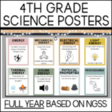 4th Grade Science Posters - FULL YEAR - NGSS - BOHO
