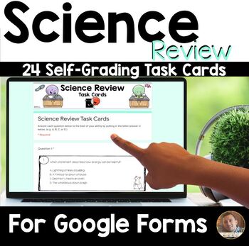 Preview of 4th Grade Science Review DIGITAL Task Cards for Google Classroom