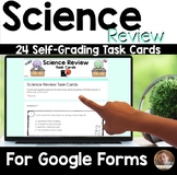 4th Grade Science Review DIGITAL Task Cards for Google Classroom