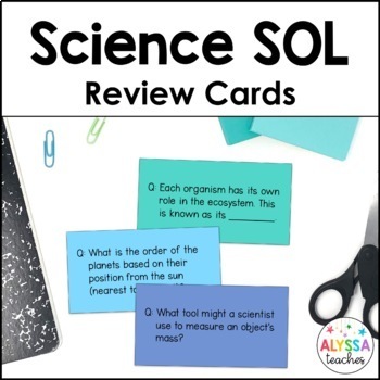 Preview of 4th Grade Science SOL Flash Cards Bundle