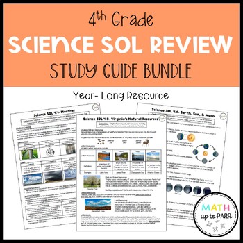 Preview of 4th Grade Science SOL Review Bundle- Science Refrigerator Cards- Test Prep