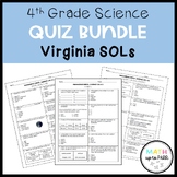 4th Grade Science SOL Review Quizzes Bundle- SOL Test Prep