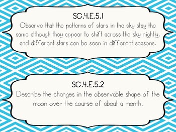 Preview of 4th Grade Science Standard Cards NGSSS