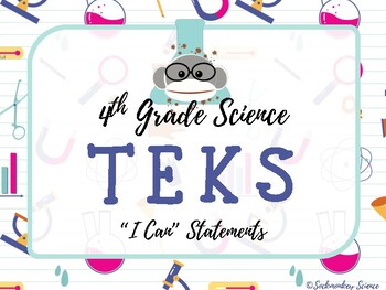 Preview of 4th Grade Science TEKS "I Can" Statement Posters STREAMLINED {Science POP}