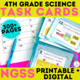 4th Grade Science Task Cards NGSS Whole Year Practice Revi