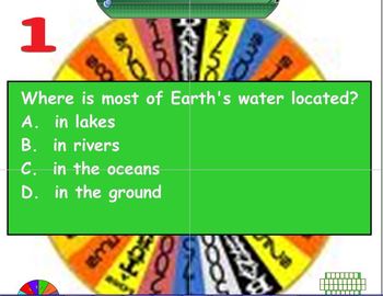 4th Grade Science Wheel of Fortune Test Prep Game in SMART Notebook-Georgia