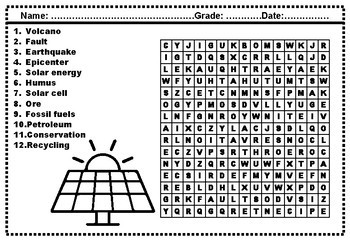 16 4th grade science word search worksheets science vocabulary activity