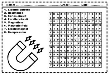 16 4th grade science word search worksheets science vocabulary activity