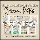 4th Grade Science and Social Studies Unit Classroom Poster