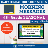 4th Grade Seasonal Morning Meeting Messages Slides • Googl
