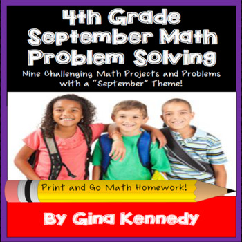 Preview of 4th Grade September Math Projects, Problem-Solving