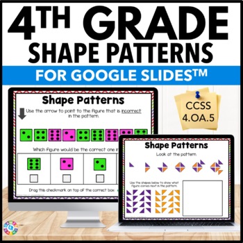 Preview of 4th Grade Shape Patterns Digital Worksheets - 4.OA.5