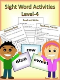 4th Grade Sight Word Activity Pack