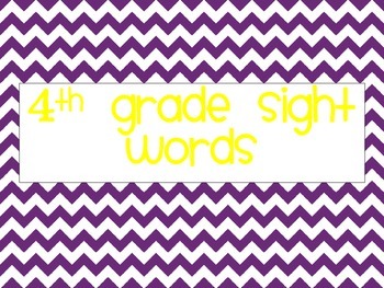california 4th grade sight words