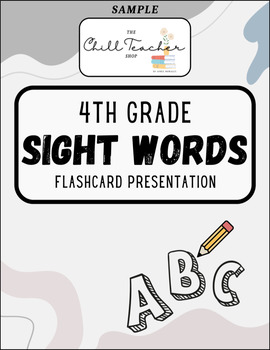 Preview of 4th Grade Sight Words Flash Cards SAMPLE