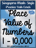 4th Grade Singapore Math Style Place Value Task Cards - TE