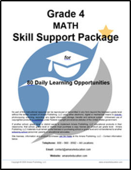 Preview of 4th Grade - Skill Support Resource Packet