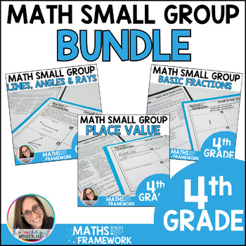 Preview of 4th Grade Small Group Lesson Plans BUNDLE - Math Work Mats - RTI Intervention