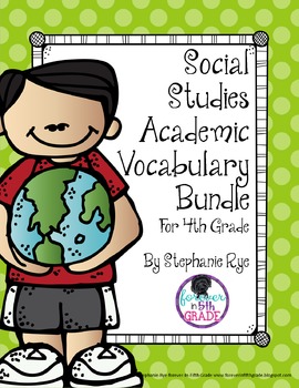Preview of 4th Grade Social Studies Academic Vocabulary Bundle