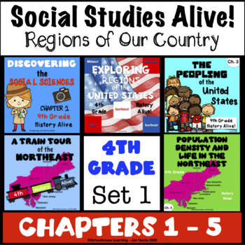 Preview of 4th Grade Social Studies Alive! Regions of Our Country - Chapters 1 - 5 Set 1