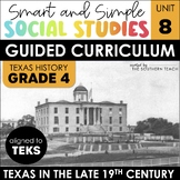 4th Grade Social Studies Curriculum - Texas in the Late 19