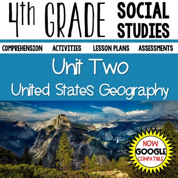 Preview of 4th Grade Social Studies Curriculum United States Geography Google Slides