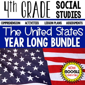Preview of 4th Grade Social Studies Curriculum United States YEAR LONG BUNDLE Google
