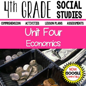 Preview of 4th Grade Social Studies Economics Curriculum Unit Google Slides