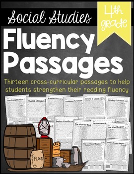 Preview of 4th Grade Social Studies Fluency Passages
