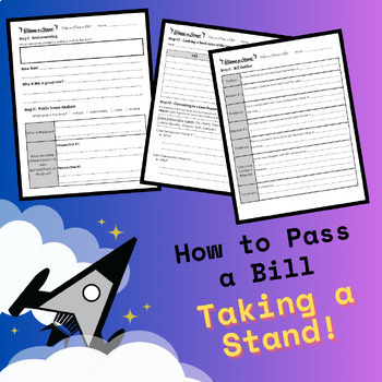 Preview of 4th Grade Social Studies MC3 Unit 6 : Taking A Stand - How to Pass a Bill
