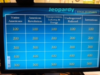 Preview of 4th Grade Social Studies SLO Jeopardy Review