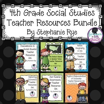 Preview of 4th Grade Social Studies Teacher Resources - Year Long Social Studies Bundle