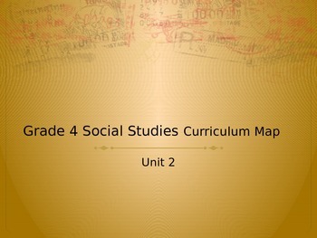 Preview of 4th Grade Social Studies Unit 2 Curriculum Map