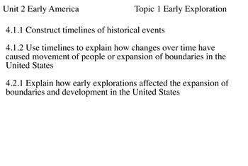 Preview of 4th Grade Social Studies Unit 2 Early Exploration Topic 1