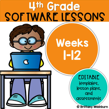 Preview of 4th Grade Technology Lessons Weeks 1-12