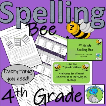 Preview of 4th Grade Spelling Bee - All you need - over 178 pages of resources!