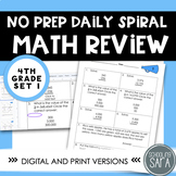 4th Grade Spiral Math Review | Daily Morning Work | Homewo