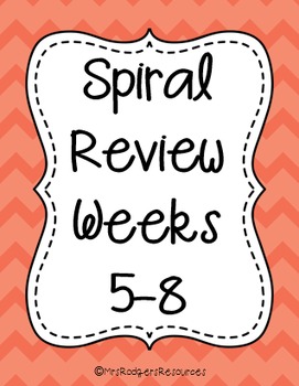 Preview of 4th Grade Math Spiral Review (Weeks 5-8)