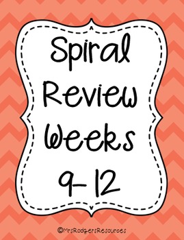 Preview of 4th Grade Math Spiral Review (Weeks 9-12)