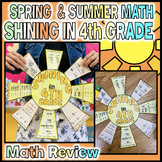 4th Grade Spring Break Summer Math Review Craft Bulletin B