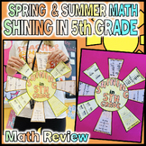 4th Grade Spring Break Summer Math Review Craft Bulletin B