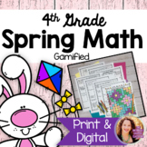 4th Grade Spring Math Spiral Review PRINT & DIGITAL