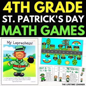 Preview of 4th Grade St. Patrick's Day Math Activities | 4th Grade Math Games