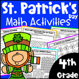 4th Grade St. Patrick's Day Math Activities Worksheets: Pr