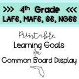 4th Grade Standards BUNDLE (LAFS, MAFS, SS, NGSS) Printabl