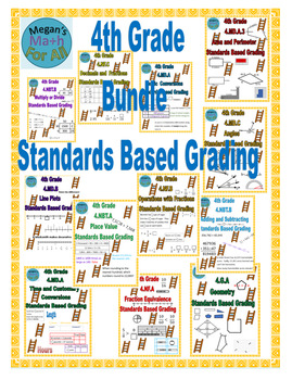 Preview of 4th Grade Standards Based Grading and Practice - Bundle - Editable