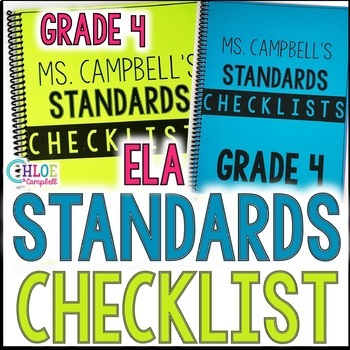 Preview of Florida BEST Standards ELA 4th Grade Standards Checklist - Student Data Tracker