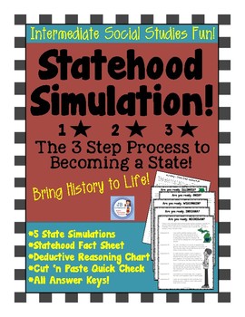 Preview of 4th Grade Statehood Simulation! (3 Steps to Statehood Activity Set)